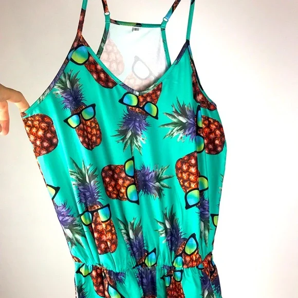 Pineapple romper womens shop